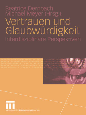 cover image of Vertrauen und Glaubwürdigkeit